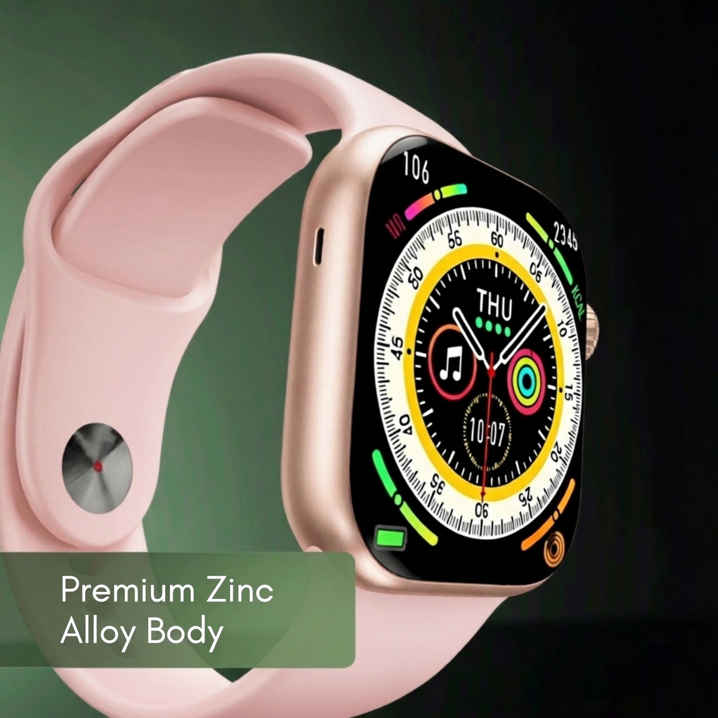 الساعة الذكية H Watch Max Premium - ذهبي وردي