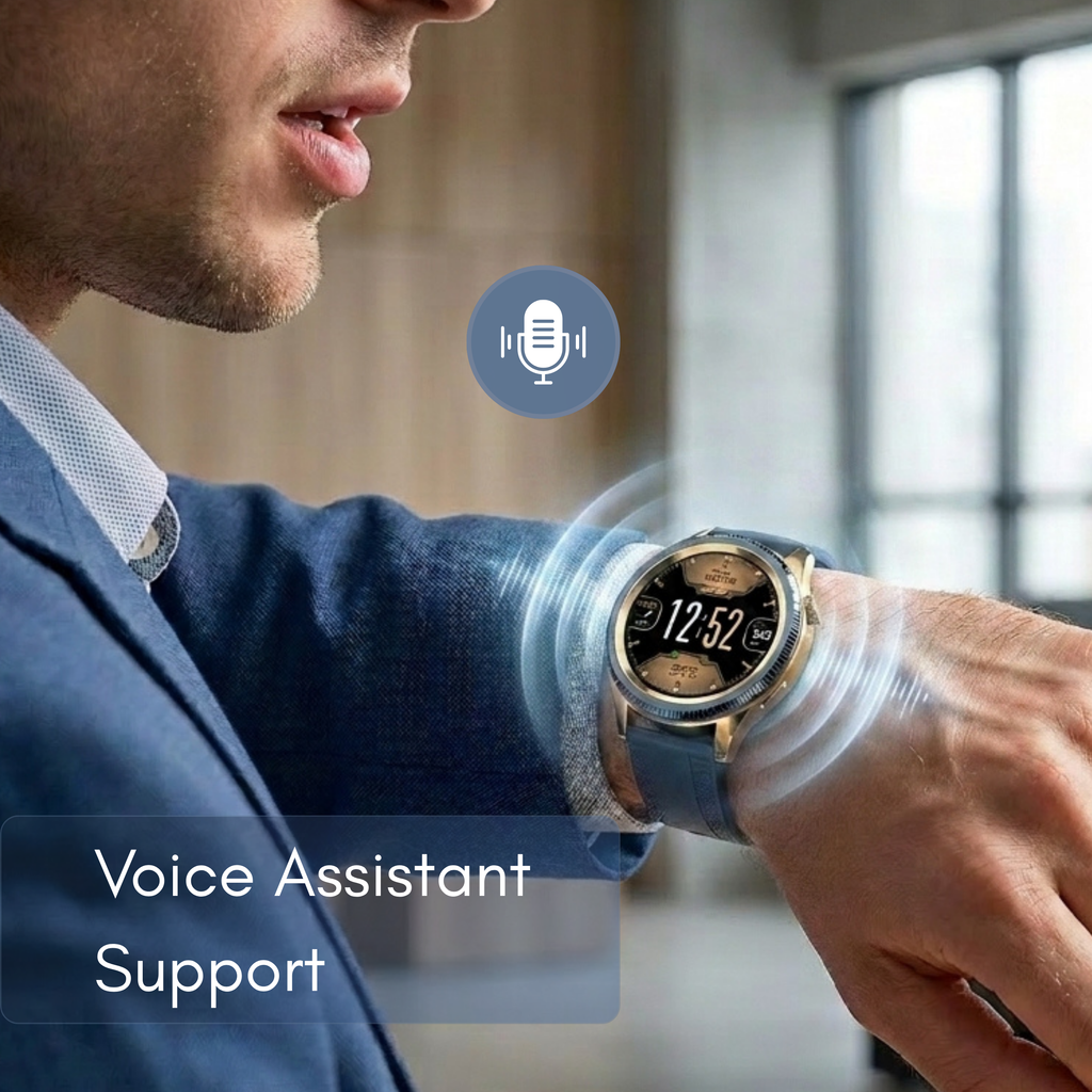 H-Watch Crown Smartwatch - Blue & Gold