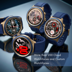 H-Watch Crown Smartwatch - Blue & Gold