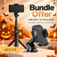 Hezire Selfie Stick Tripod + Car Phone Holder Bundle | Bluetooth Remote Included