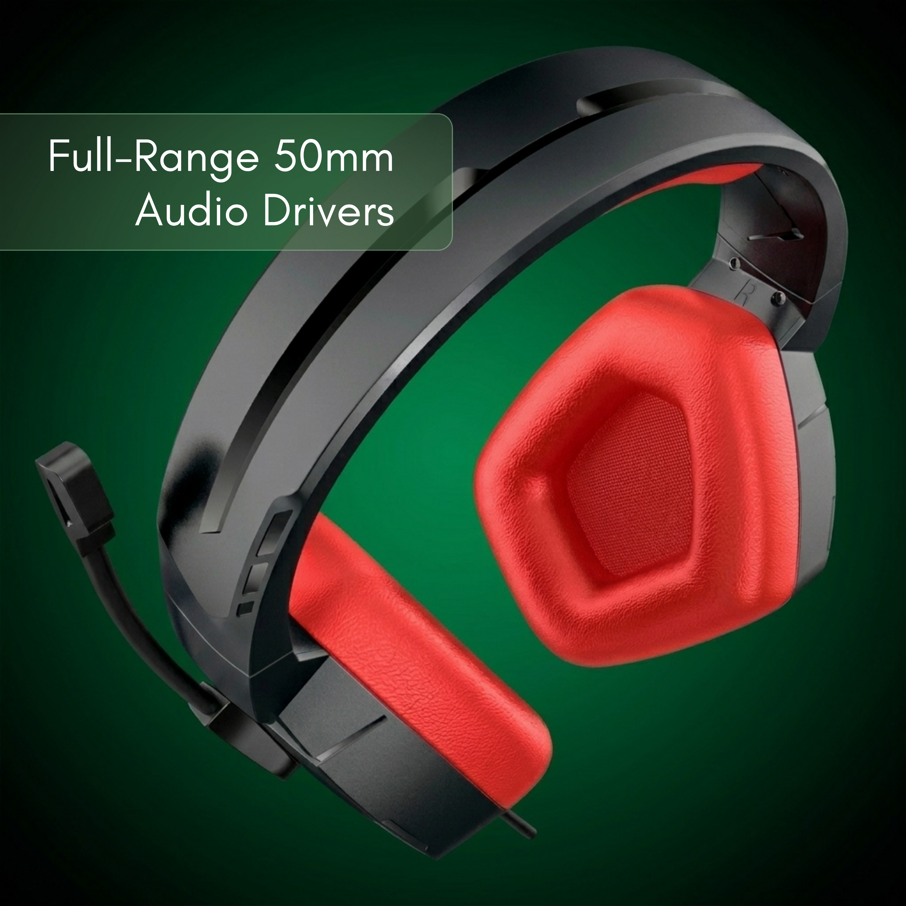 GHS-250 Wired Gaming Headset with RGB Lights - Red