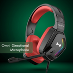 GHS-250 Wired Gaming Headset with RGB Lights - Red