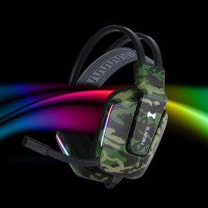 Brighten up your gaming area Discover the bright rainbow LEDs of the Hezire GHS-100!